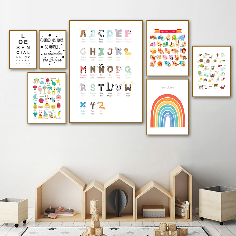 Baby Nursery Quotes - Spanish Kids Bedroom Art Decor Canvas