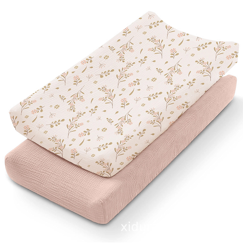 Changing Table Topper - 2PCS Baby Changing Pad Cover Muslin