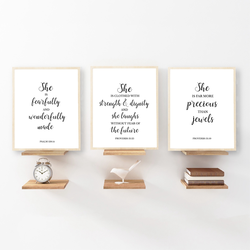 Baby Nursery Quotes - Bible Verses Quote Christian Wall Art