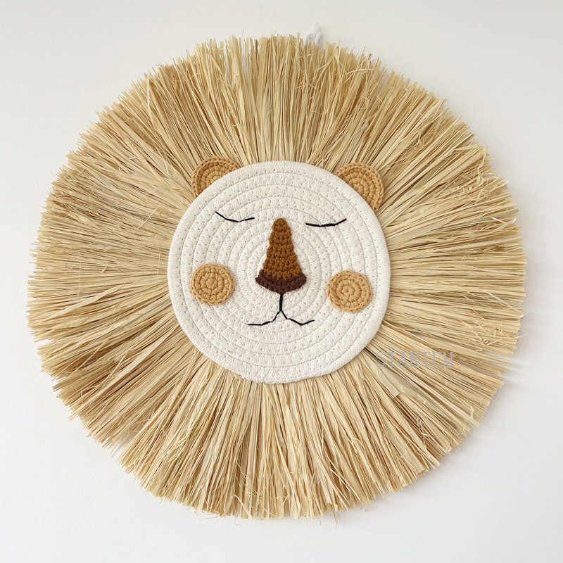 Baby Nursery Products - INS Nordic Handmade Lion Wall Decor