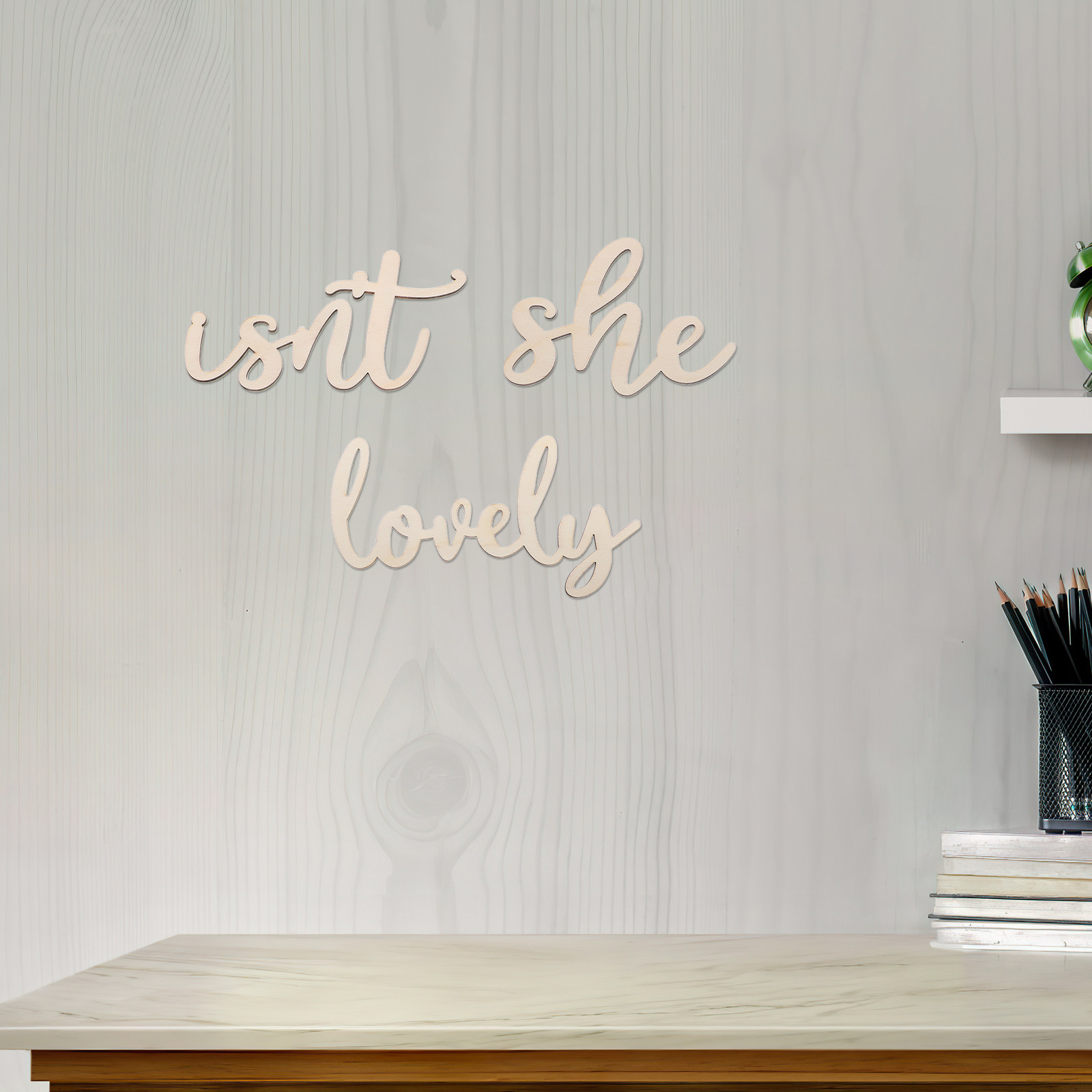 Baby Nursery Girl Room - Wood Sign Wooden Wall Sticker Baby