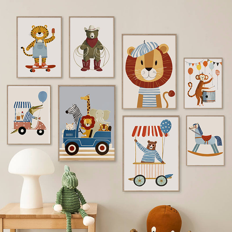 Baby Nursery Products - Funny Cartoon Animal Car Balloon Nursery