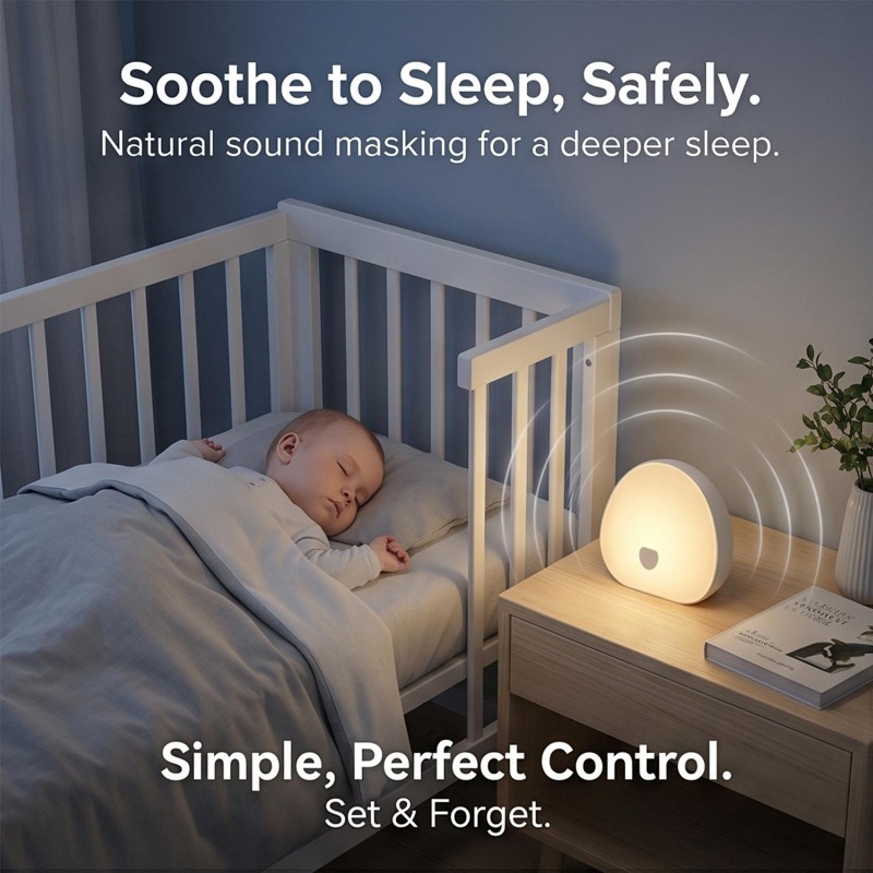 RGB Sleep White Noise Machine  - Baby Sound Machine White recension och pris
