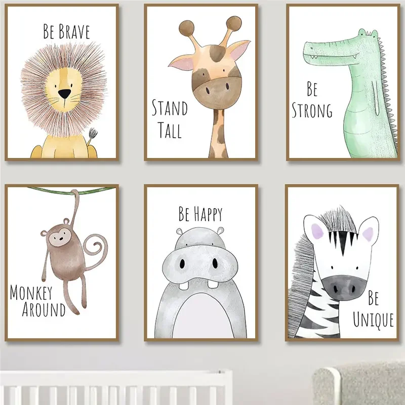 Nursery Wall Art Cute Cartoon  - Baby Nursery Quotes recension och pris