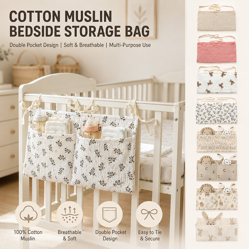 Muslin Baby Crib Organizer Cot - Baby Nursery Organization Ideas recension och pris