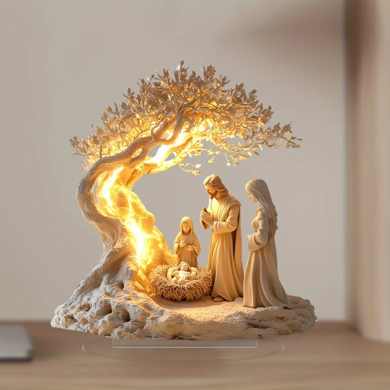 Acrylic Tree of Life Desk Deco - Baby Nursery Hanging Decor recension och pris