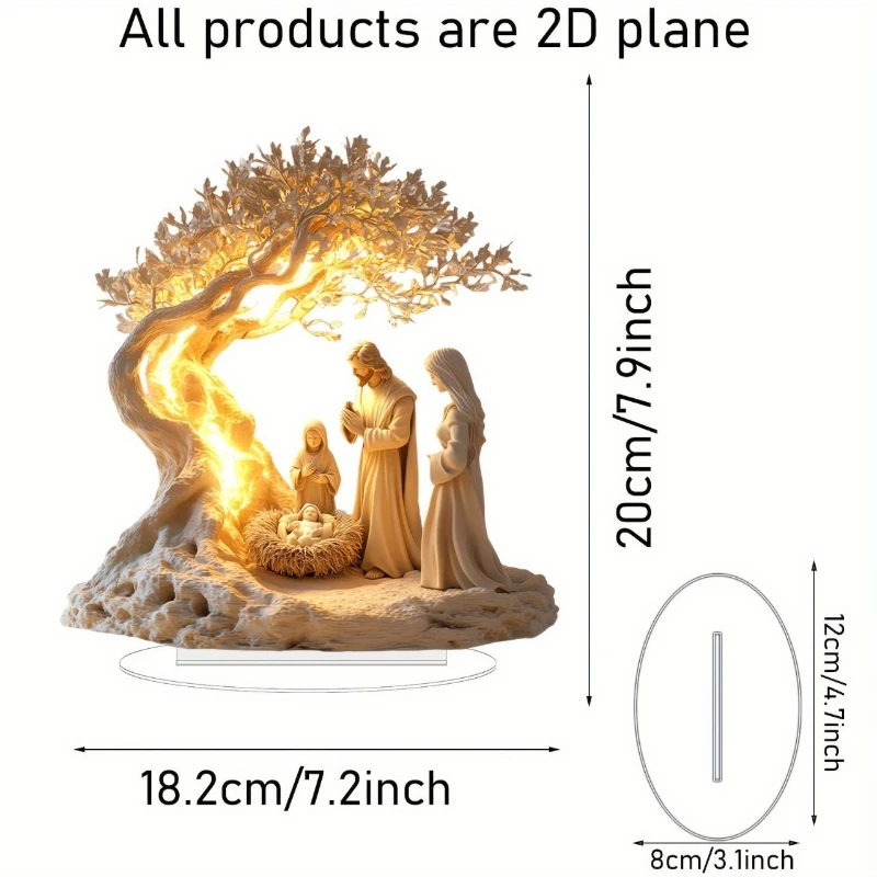 Acrylic Tree of Life Desk Deco - Baby Nursery Hanging Decor recension och pris