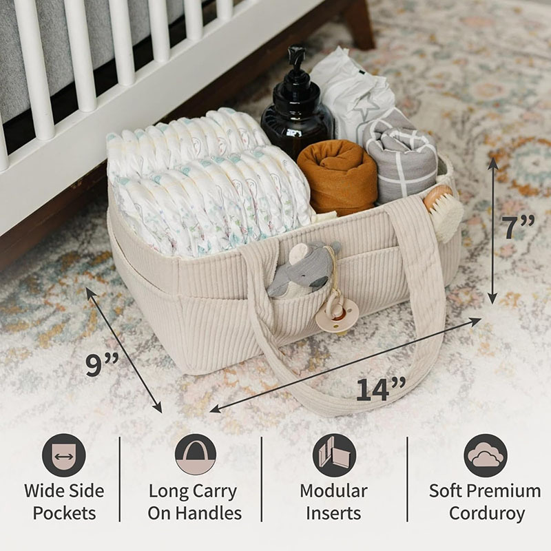 Large Capacity Foldable Cordur - Baby Nursery Organization Ideas recension och pris