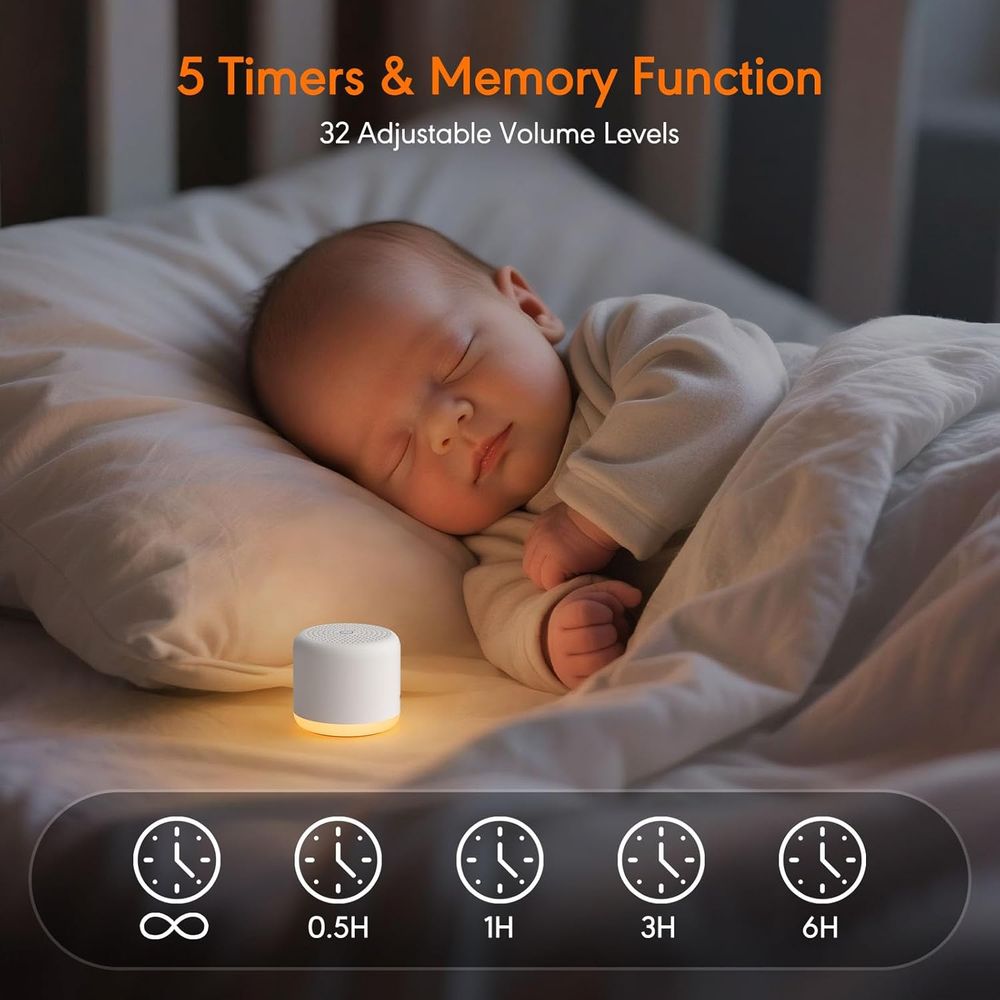 White Noise Machine with Night - Baby Sound Machine White recension och pris