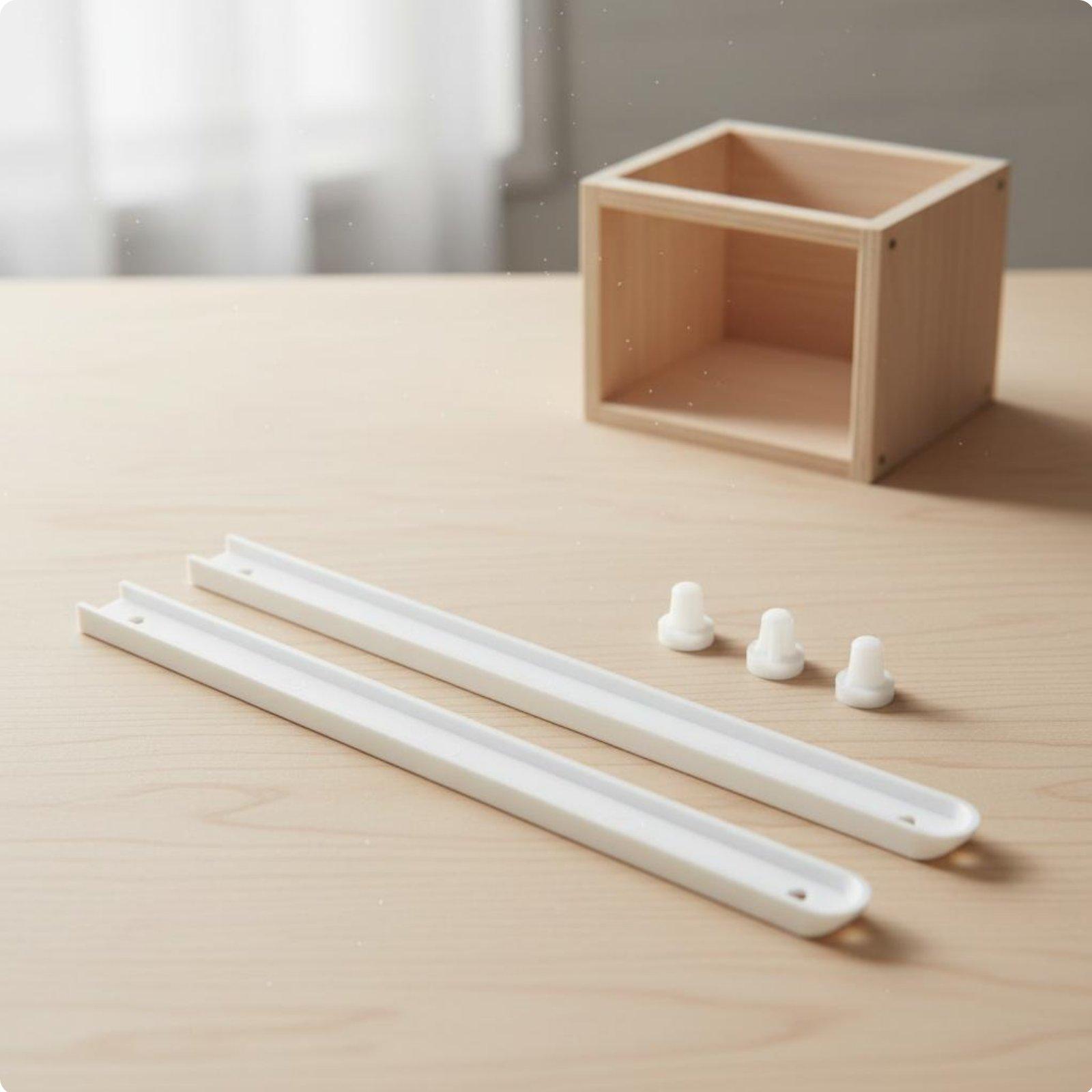 Drawer Slide Rail White 19x15m - Drawer Dresser White recension och pris