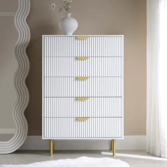 A Modern Style Large Storage S - Drawer Dresser White recension och pris
