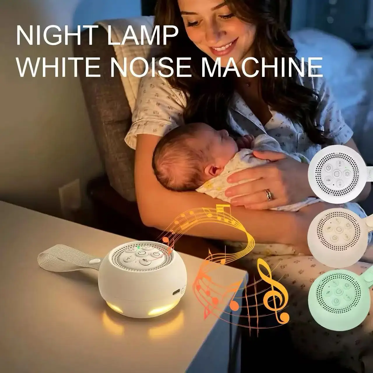 White Noise Machine With Warm  - Baby Sound Machine White recension och pris