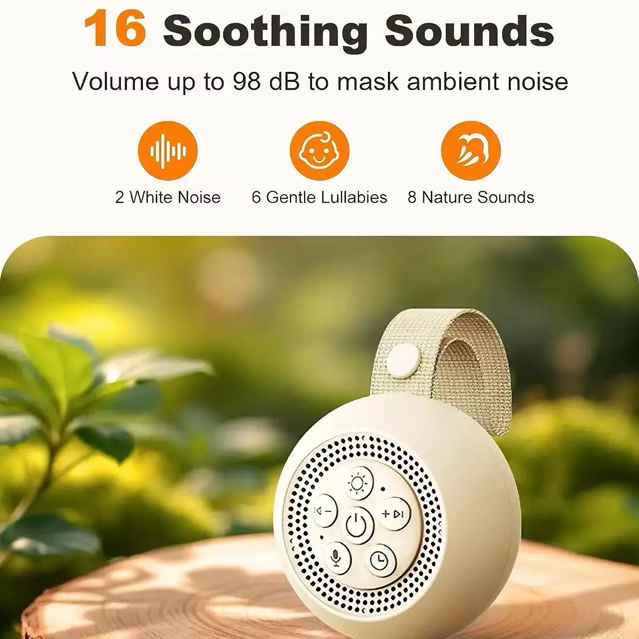 White Noise Machine With Warm  - Baby Sound Machine White recension och pris