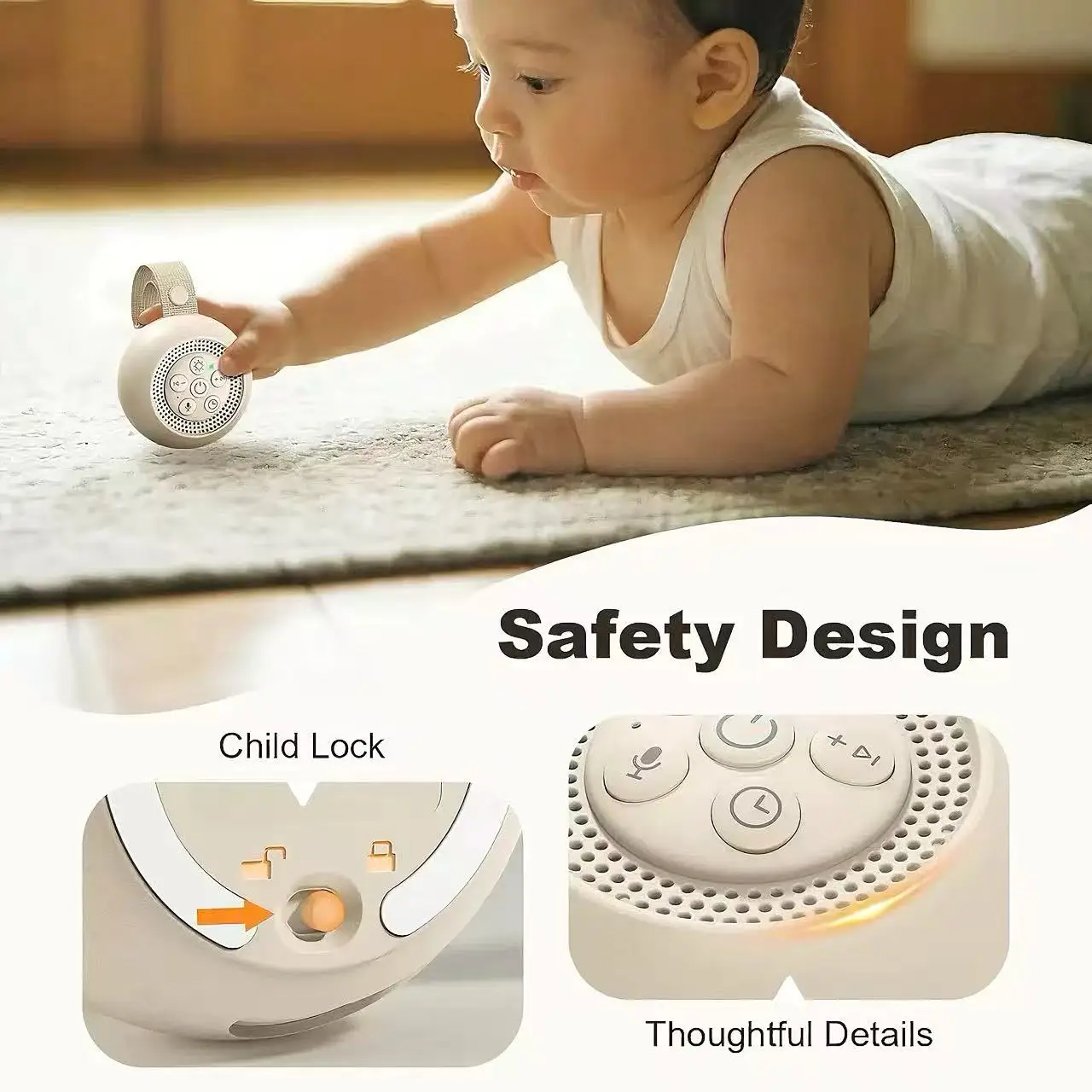 White Noise Machine With Warm  - Baby Sound Machine White recension och pris
