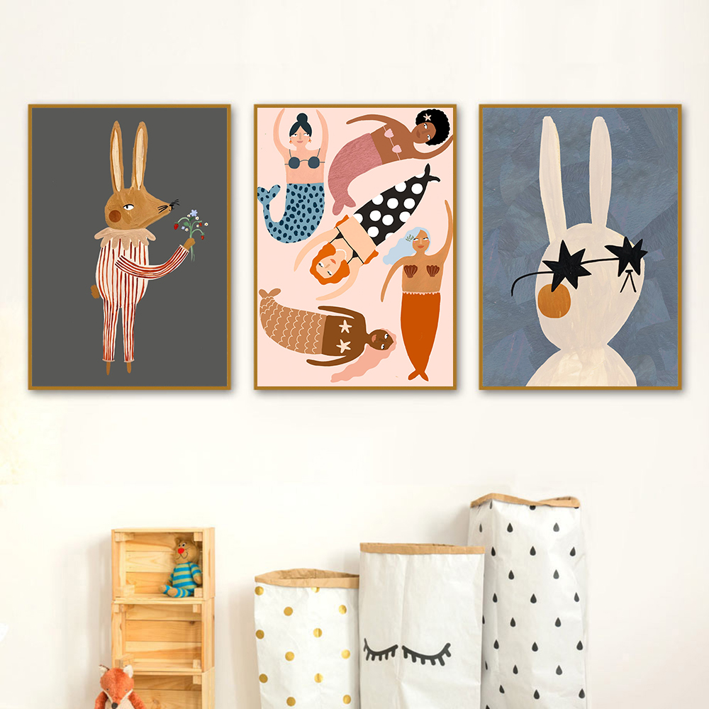 1PC Frameless Funny Cartoon Ra - Baby Nursery Quotes recension och pris