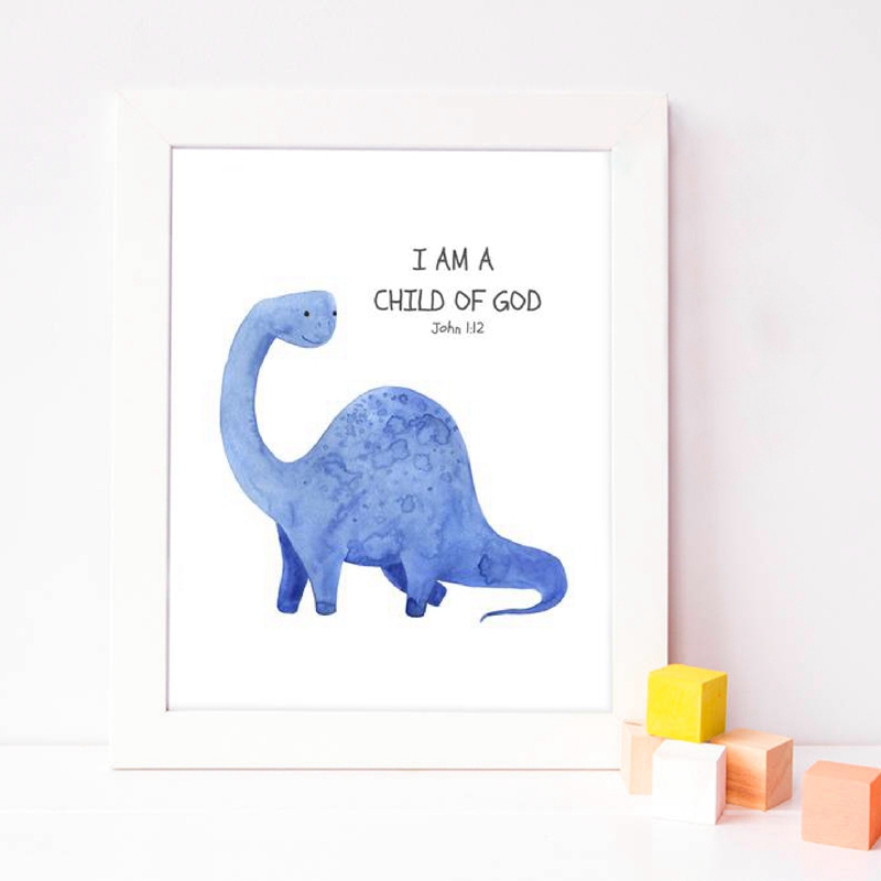 Kid's Bible Verse Quote Prints - Baby Nursery Quotes recension och pris