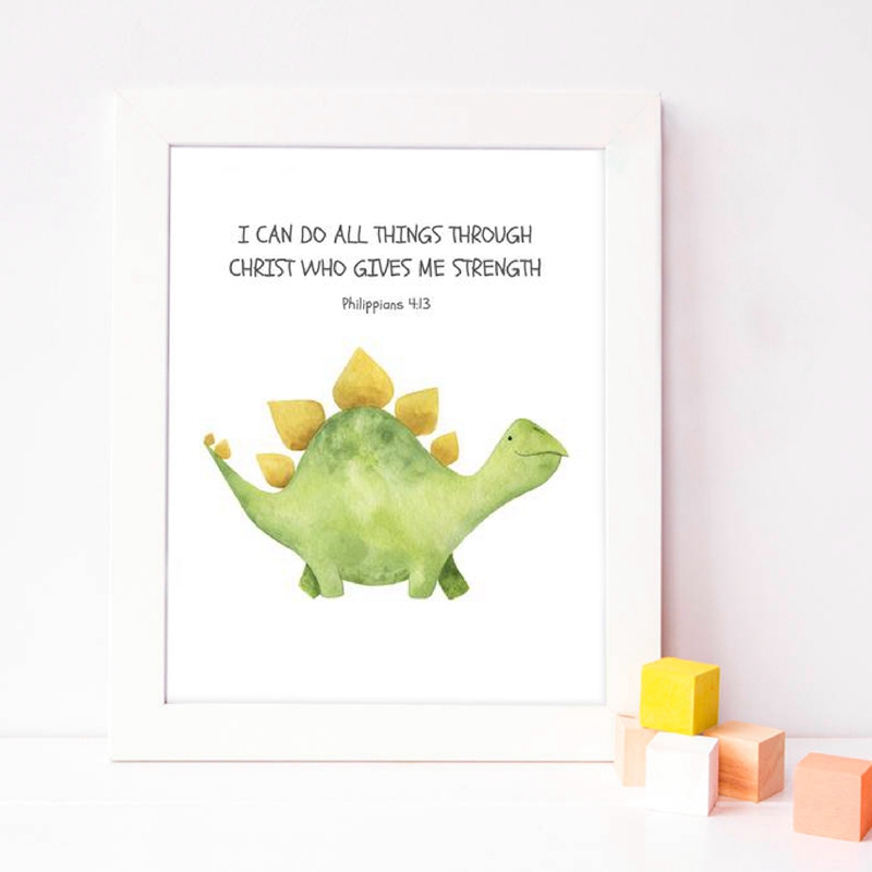 Kid's Bible Verse Quote Prints - Baby Nursery Quotes recension och pris