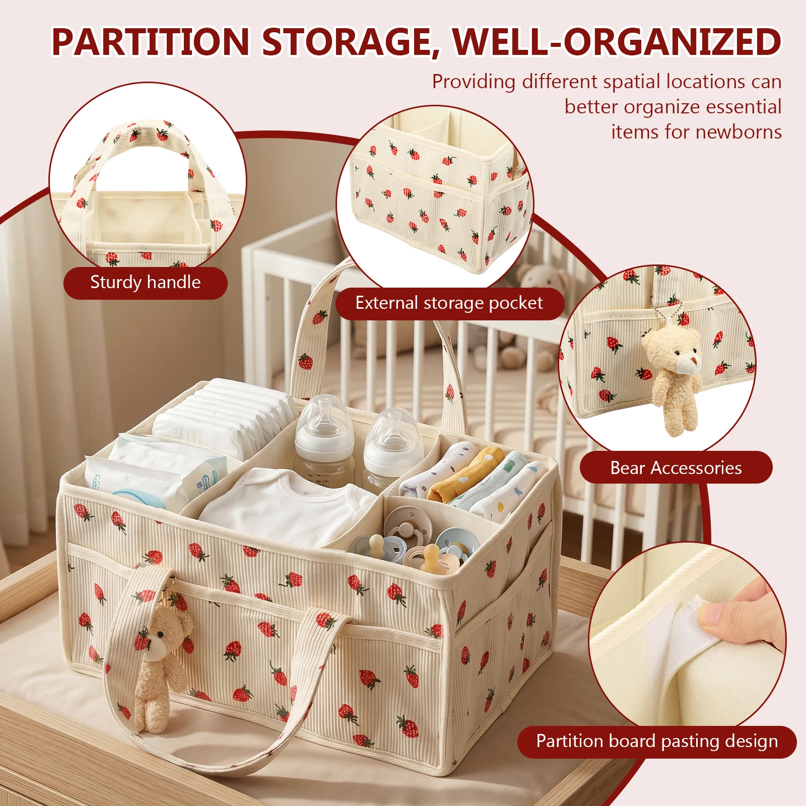 Baby Nappy Wipe Basket Organiz - Baby Nursery Organization Ideas recension och pris