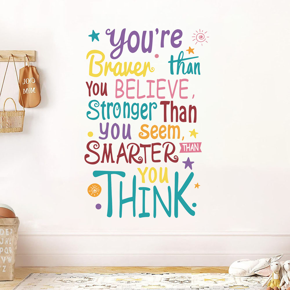 You Are Brave Smart Stronger S - Baby Nursery Quotes recension och pris