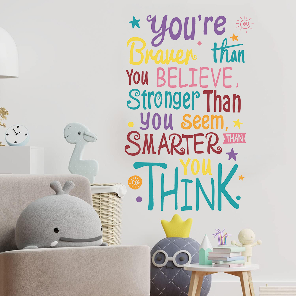 You Are Brave Smart Stronger S - Baby Nursery Quotes recension och pris