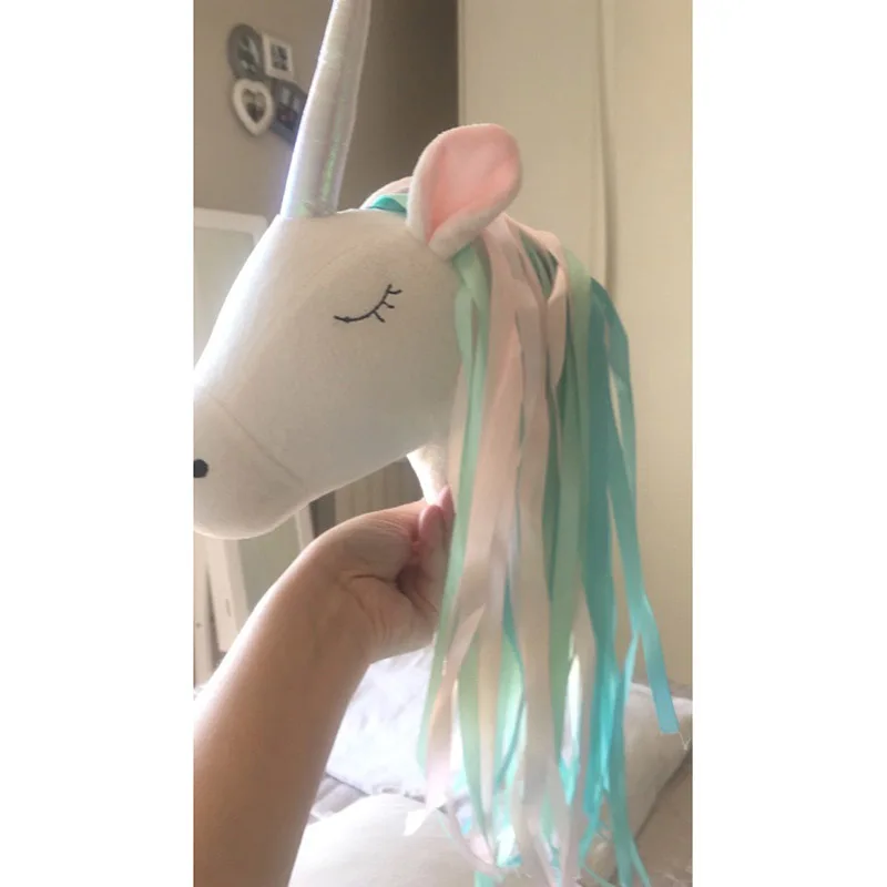 Unicorn Plush Animal Head Wall - Baby Nursery Girl Room recension och pris
