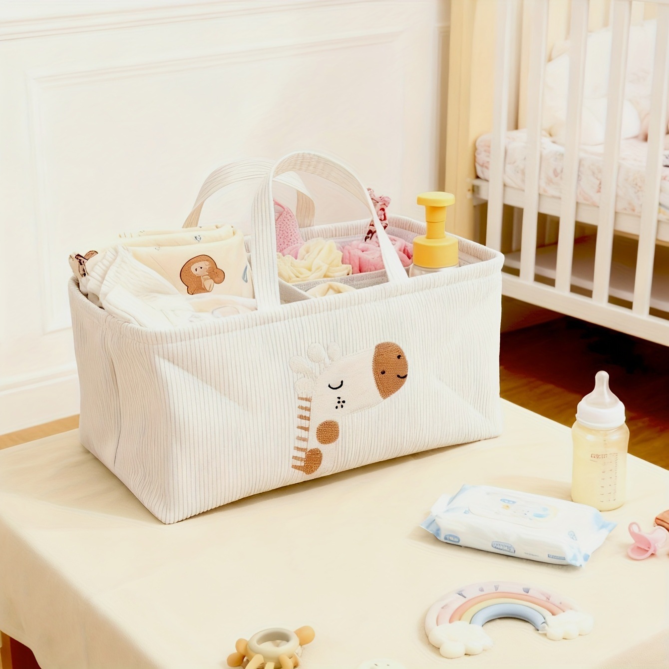 Cute Lion Diaper Caddy Foldabl - Baby Nursery Organization Ideas recension och pris