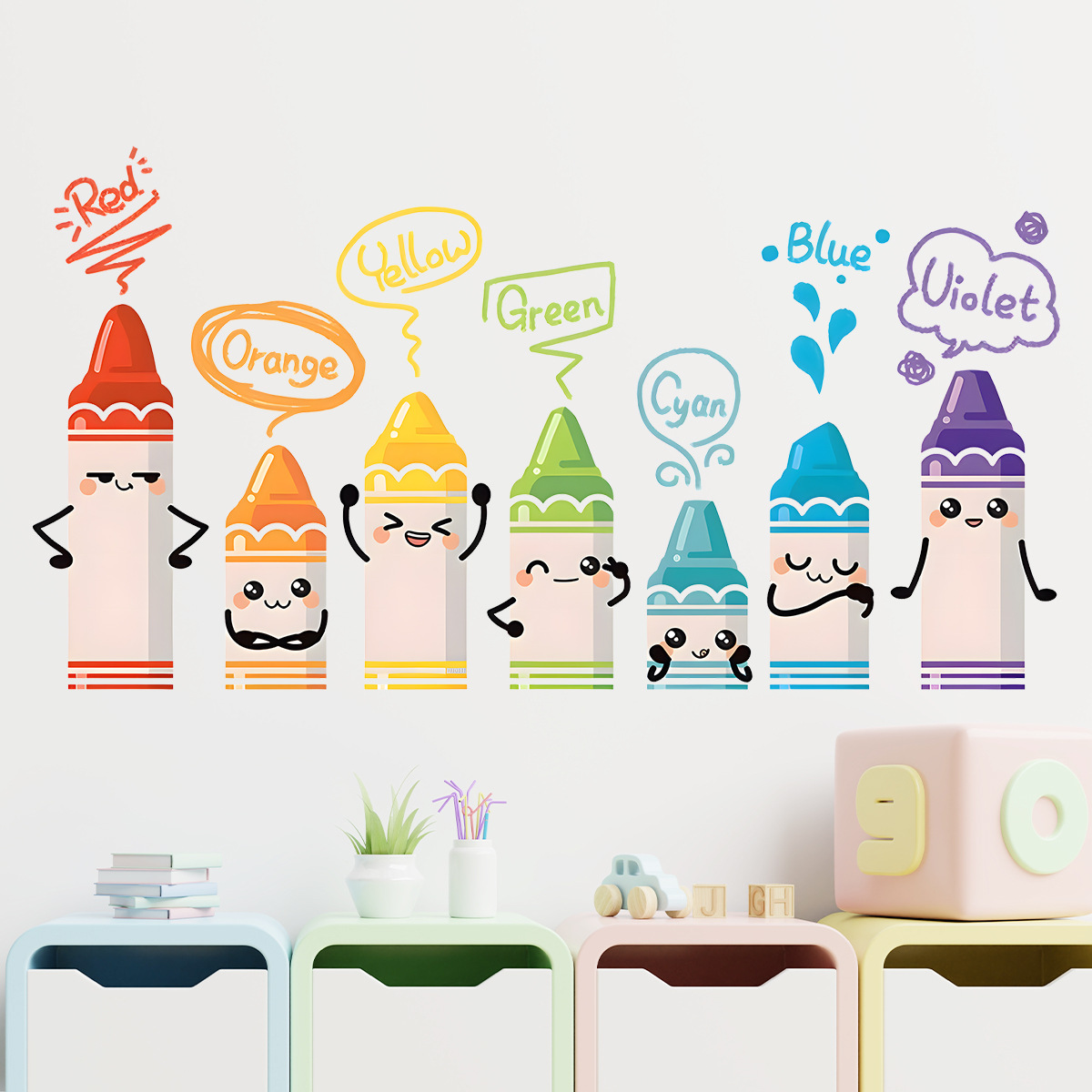 Cartoon Cute Colorful Crayon P - Baby Nursery Furniture recension och pris