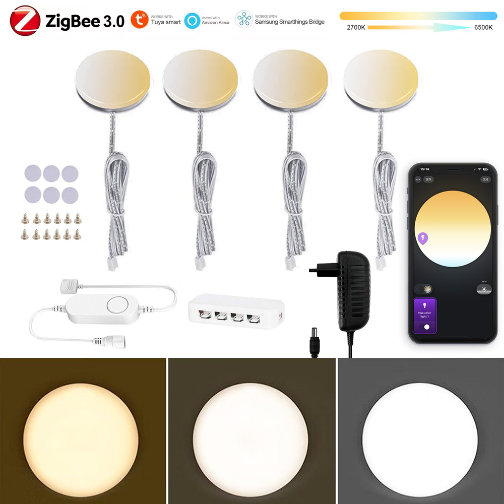 Zigbee 3.0 Round Dual White LE - Drawer Dresser White recension och pris