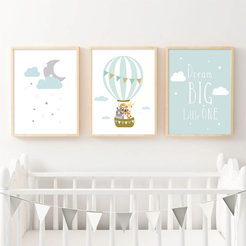 Balloon Moon Nursery Poster Wa - Baby Nursery Quotes recension och pris