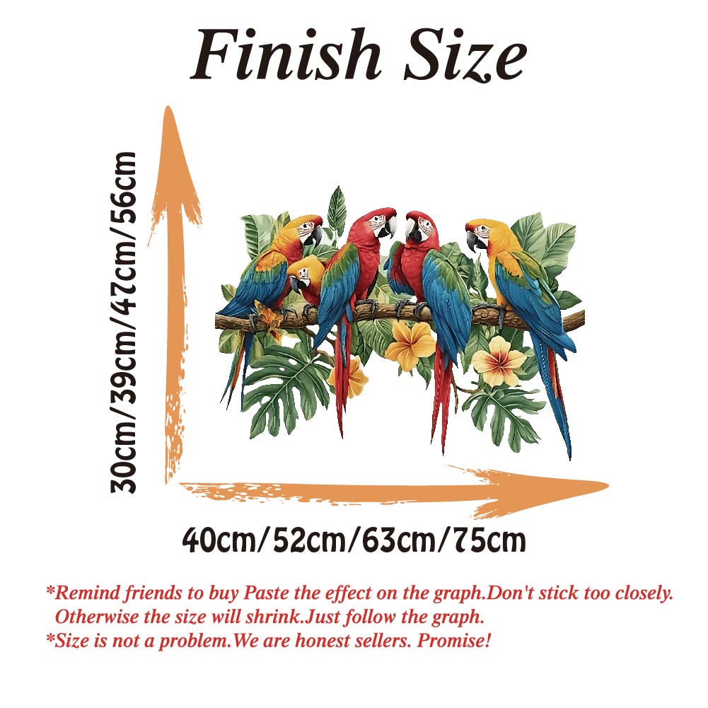 3Pcs Parrots on Branch Wall St - Baby Nursery Products recension och pris
