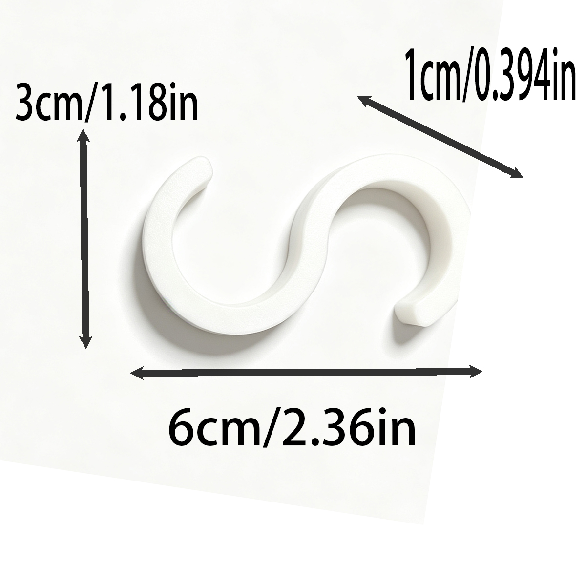 White 5Pc S-Shaped Hooks, Spec - Drawer Dresser White recension och pris