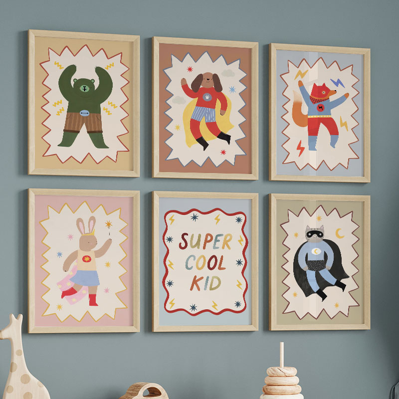 Funny Cartoon Super Cool Kid N - Baby Nursery Products recension och pris