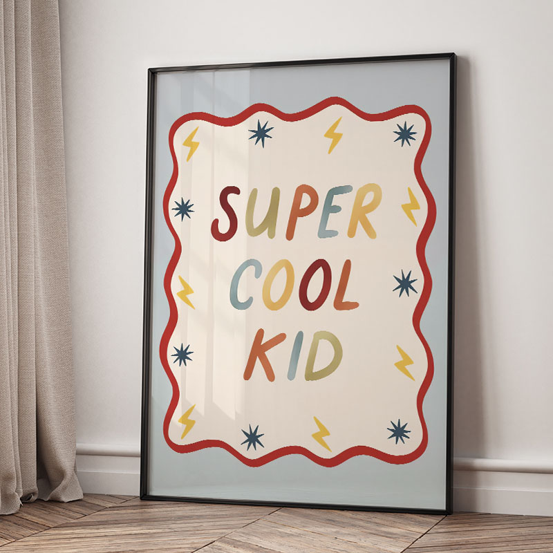 Funny Cartoon Super Cool Kid N - Baby Nursery Products recension och pris