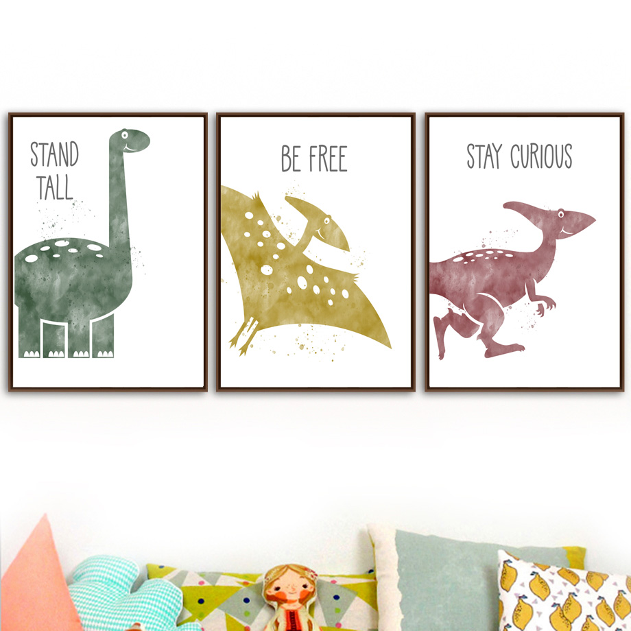 Cute Dinosaur Cartoon Animal Q - Baby Nursery Quotes recension och pris